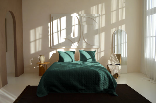 Bedspread Circles - Dark Green