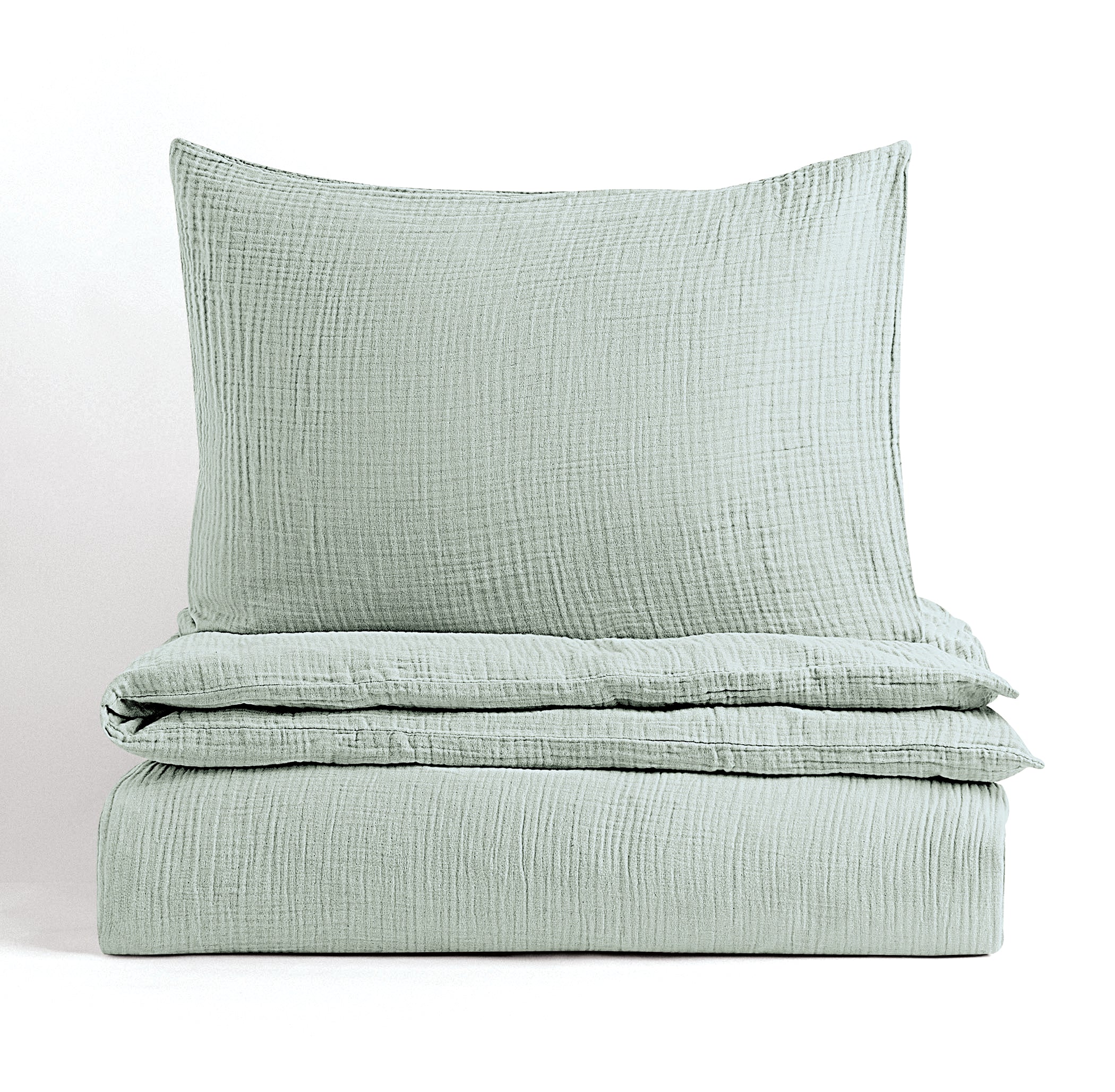 Mousseline Quilt Cover Set Green