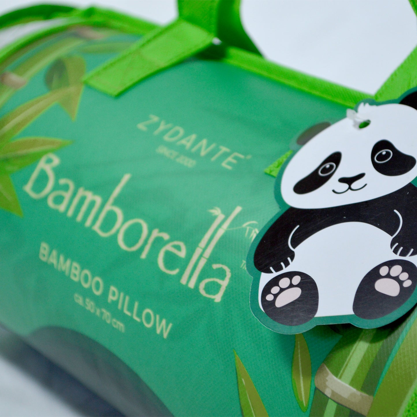 Bambus Kissen Bamborella - Grün/Weiß