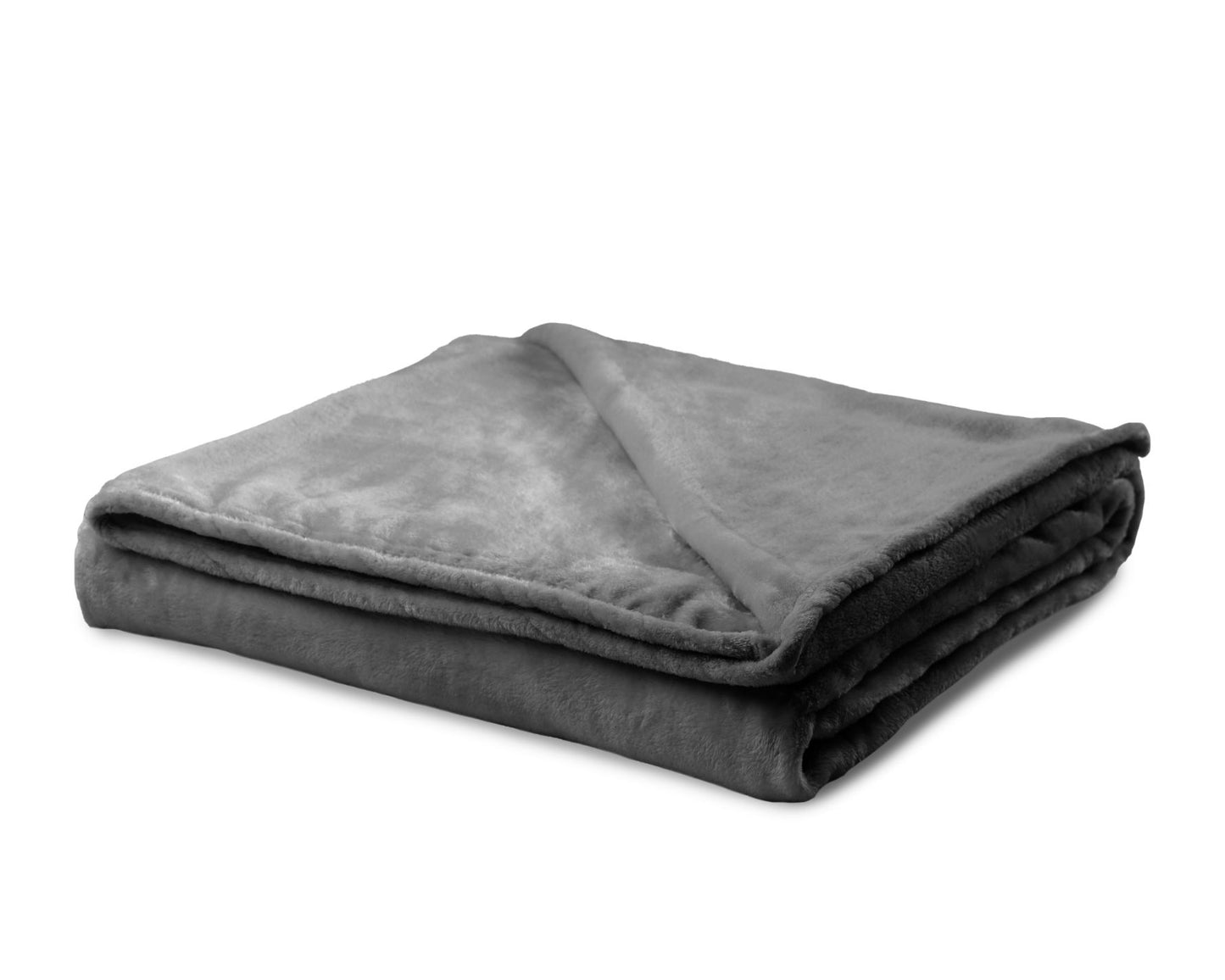 Coral-Fleece-Decke van der Valk – Grau