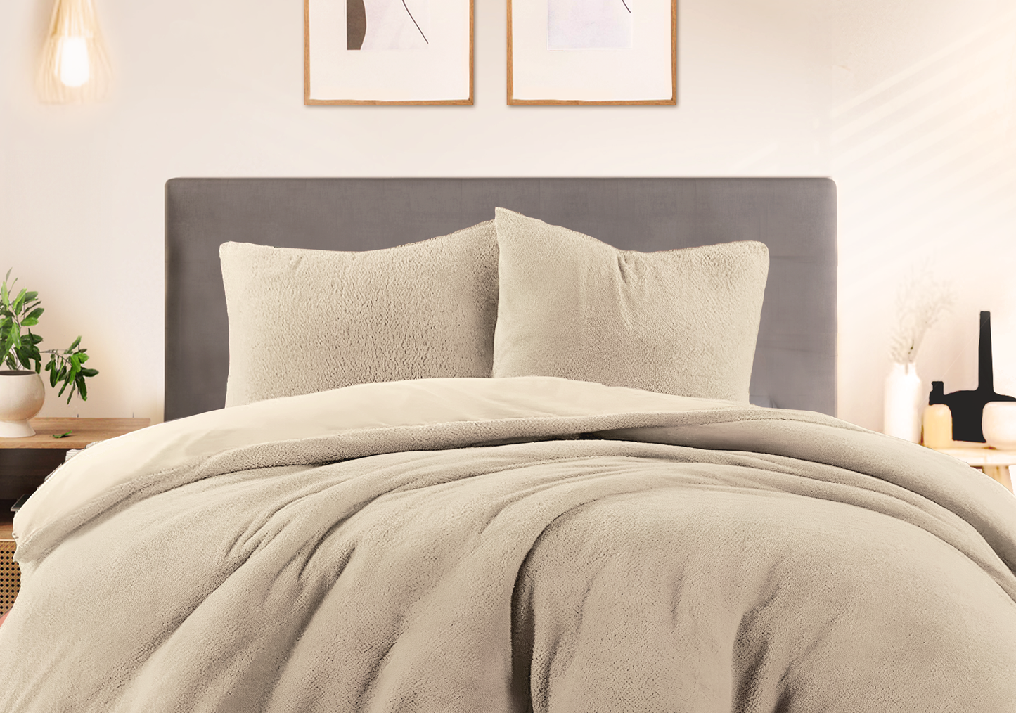 Teddy-Fleece-Bettwäsche-Set Brasilianischer Sand