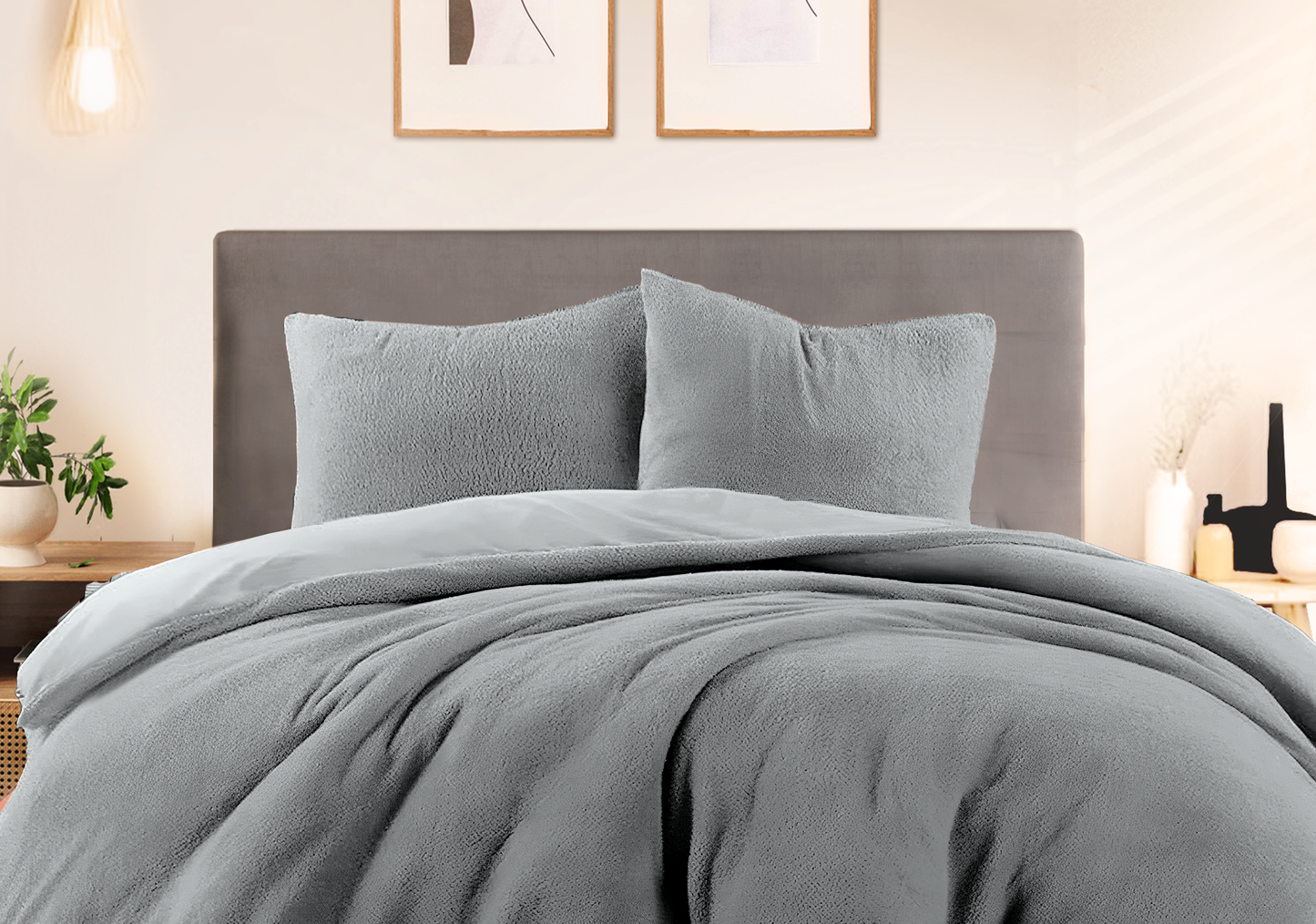 Teddy-Bettwäsche-Set Quiet Gray