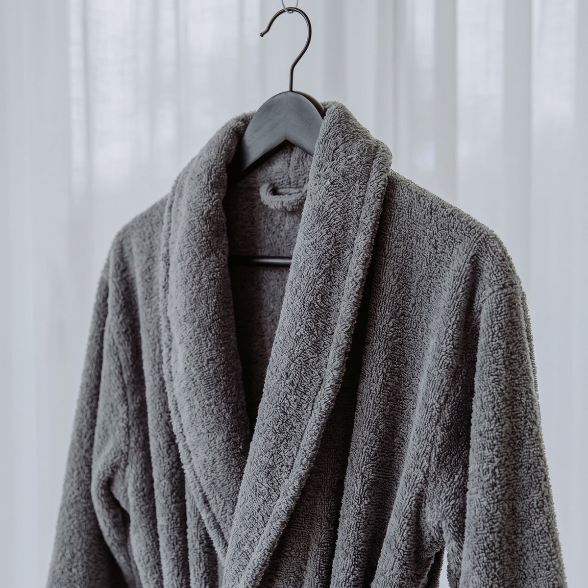 Katoenen badjas grijs