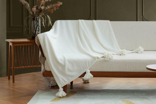 Pluche Plaid met Kwastjes
