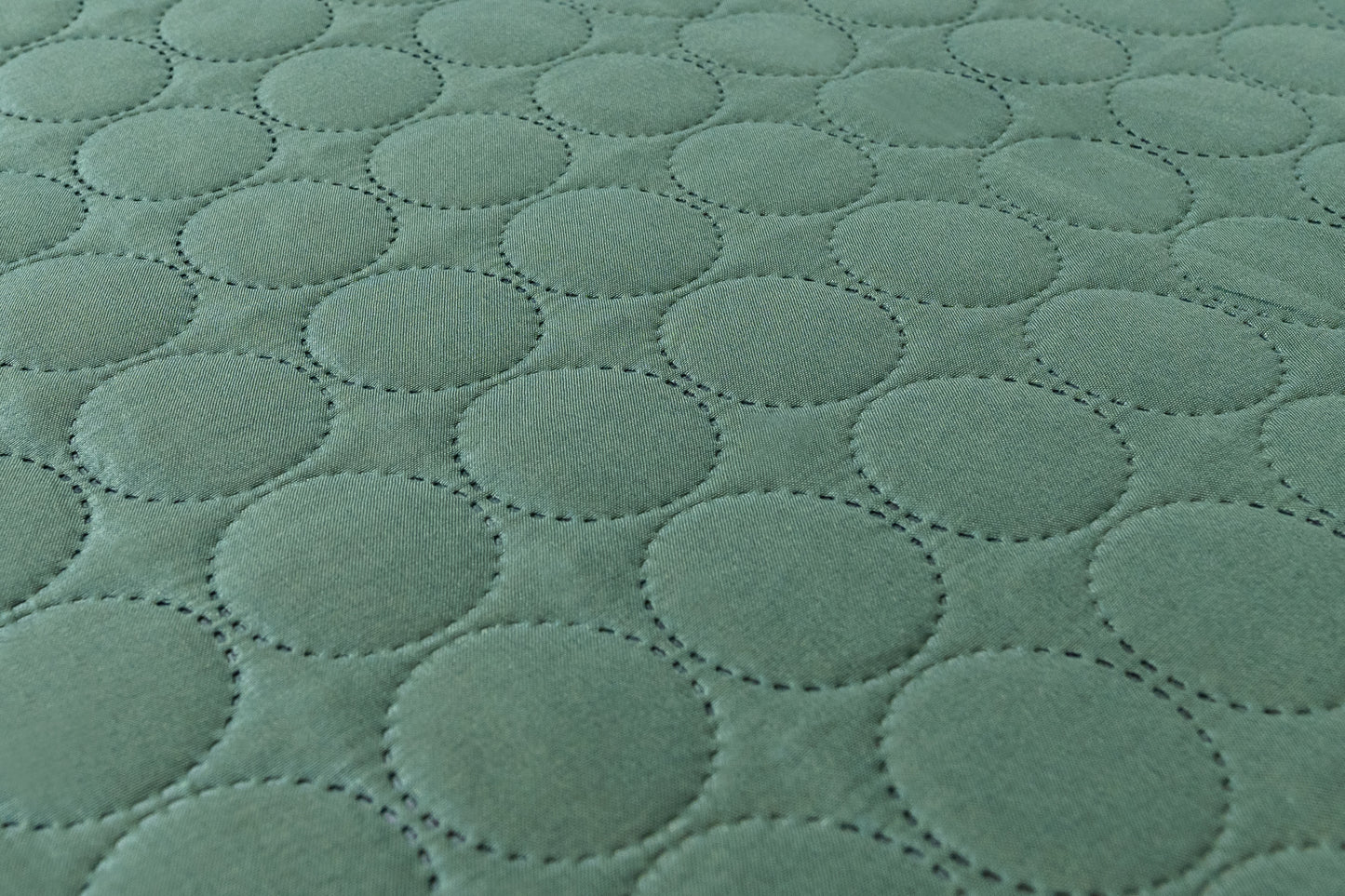 Tagesdecke Kreise – Dunkelgrün