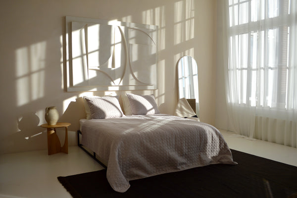 Tagesdecke Kreise - Beige