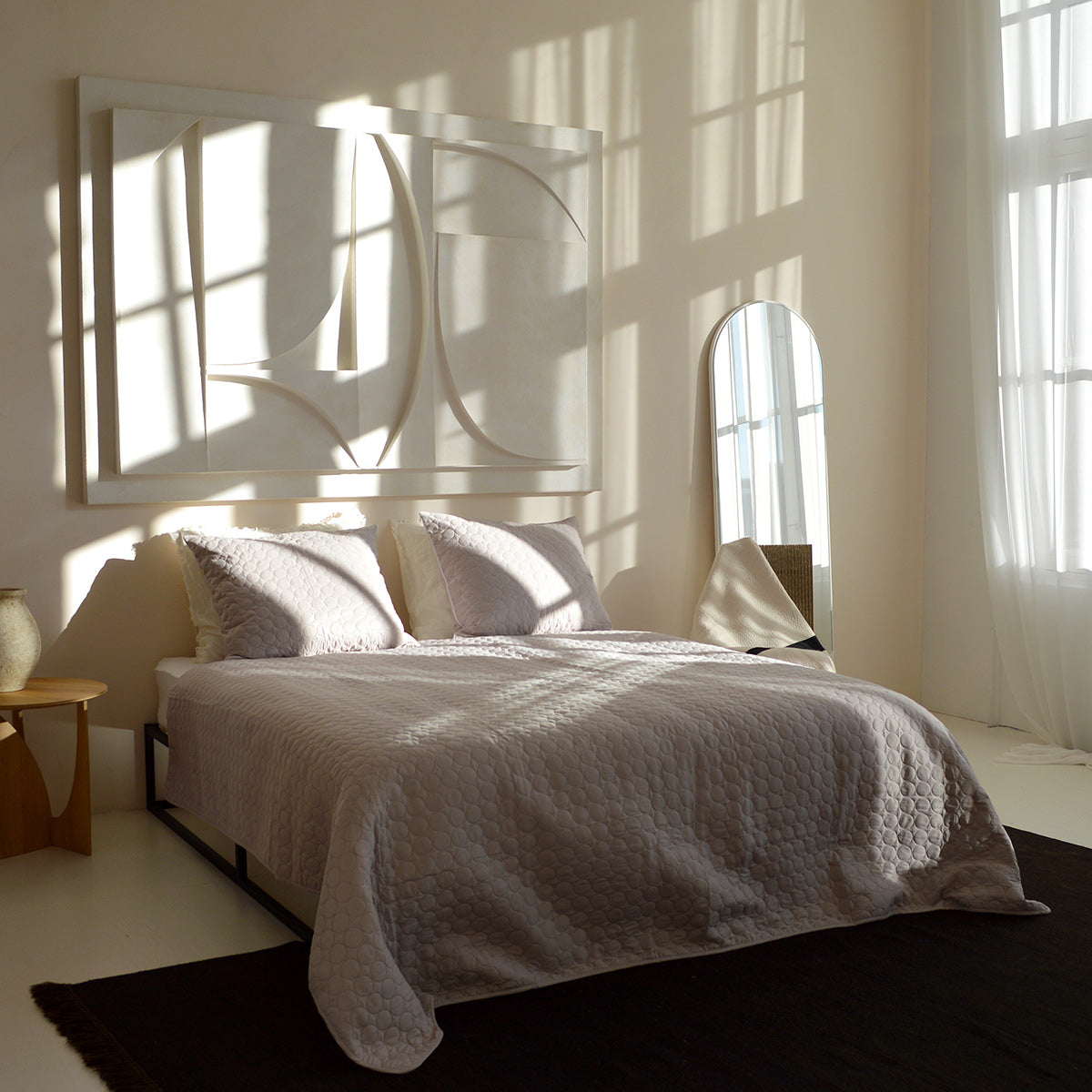 Tagesdecke Kreise – Dunkelgrün