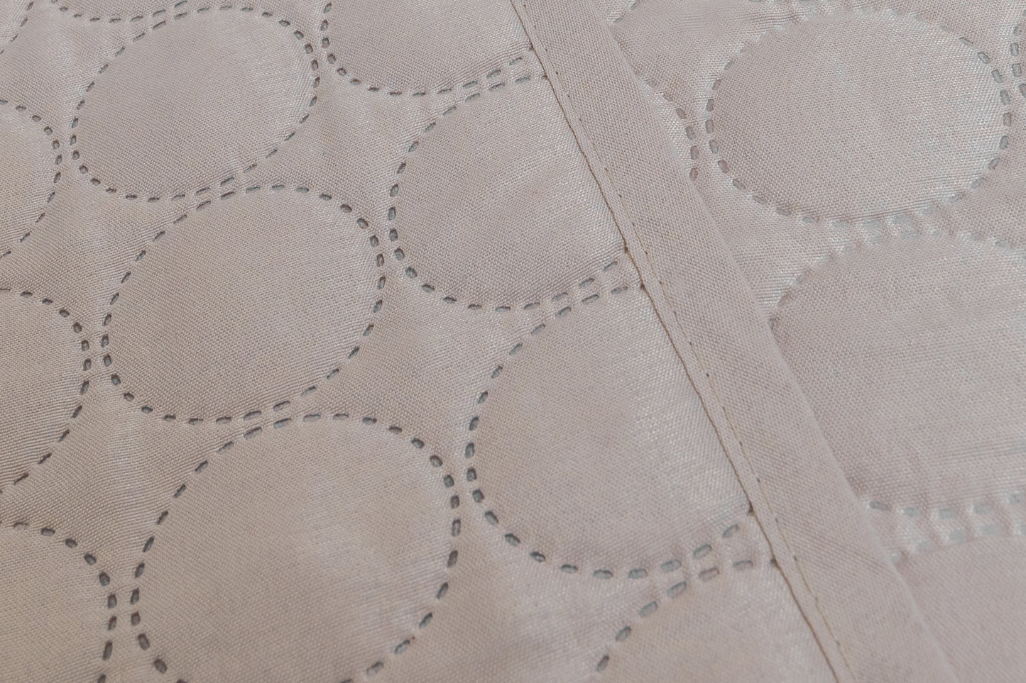 Tagesdecke Kreise - Beige