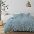 Afbeelding laden in Galerijviewer, Mousseline Quilt Cover Set Lightsteel Blue
