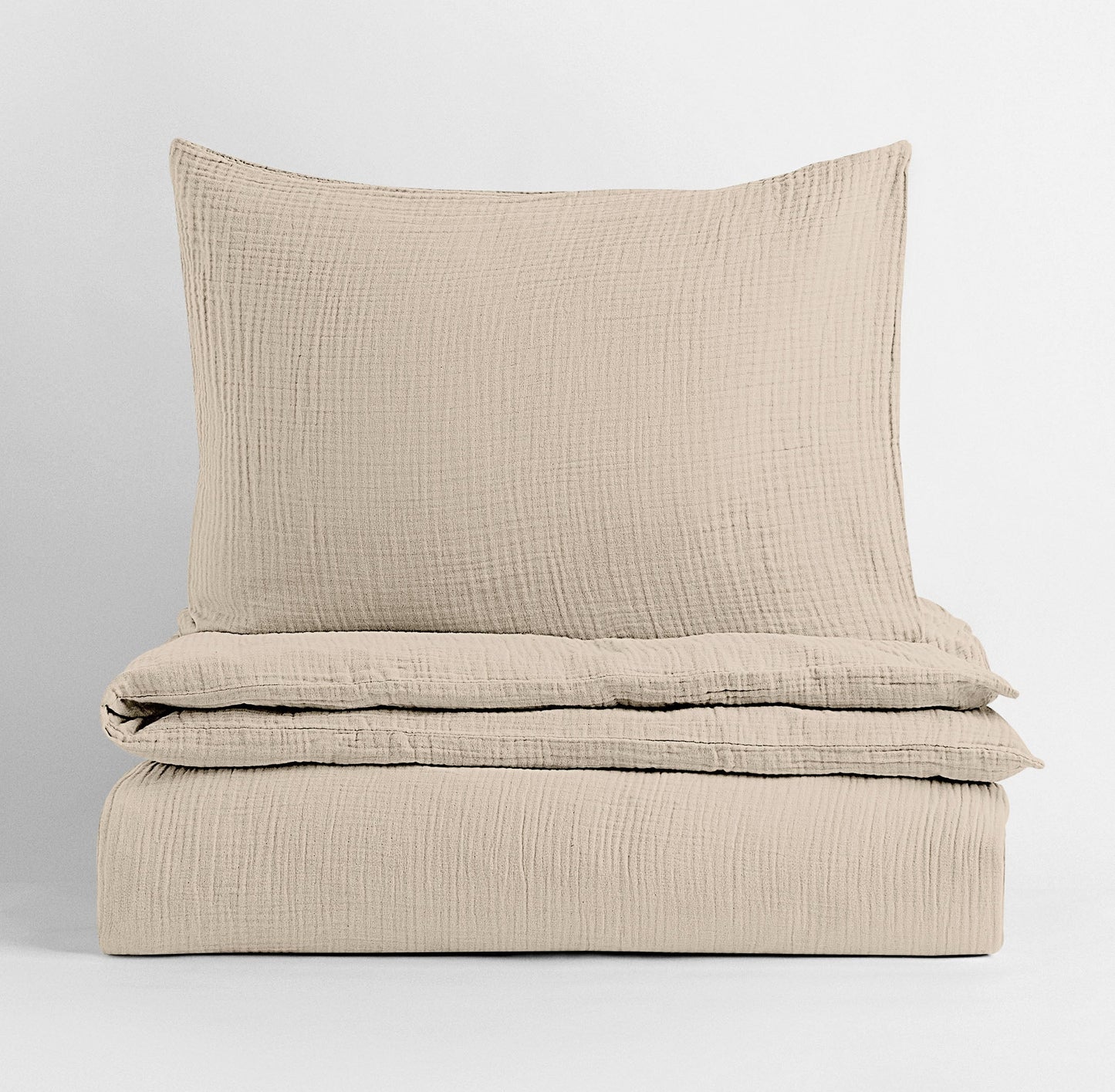 Musselin-Bettwäsche-Set Beige