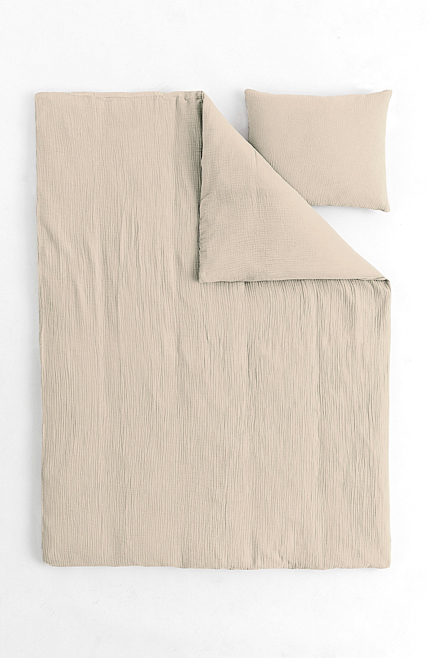 Musselin-Bettwäsche-Set Beige