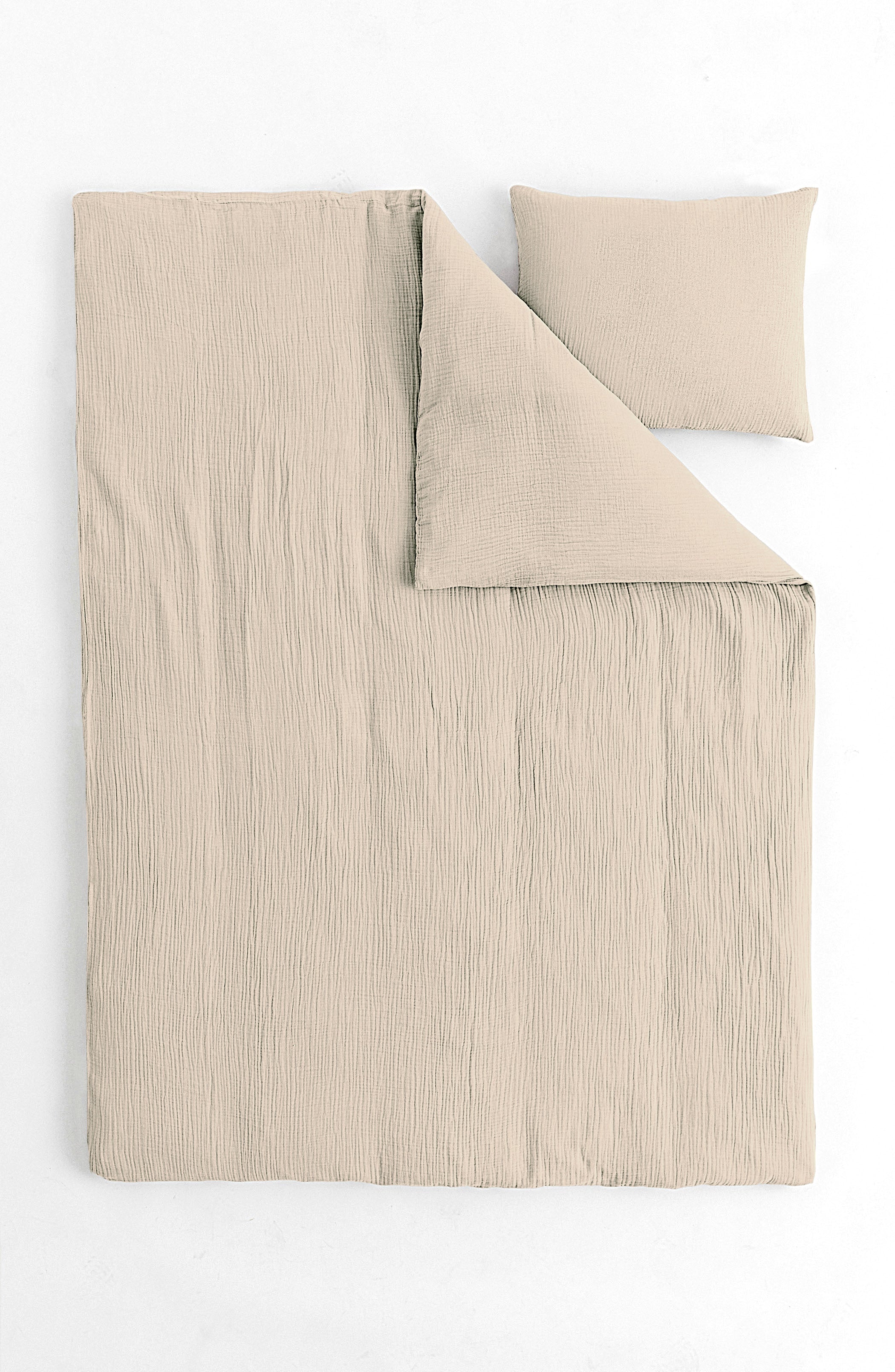 Mousseline Quilt Cover Set Beige