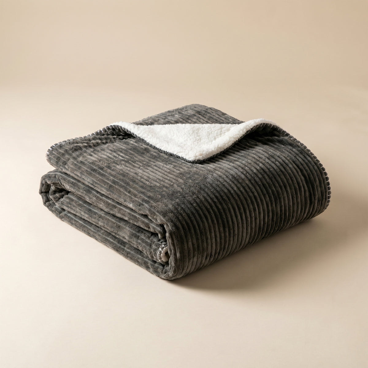 XL Plaid Corduroy Rib Grijs