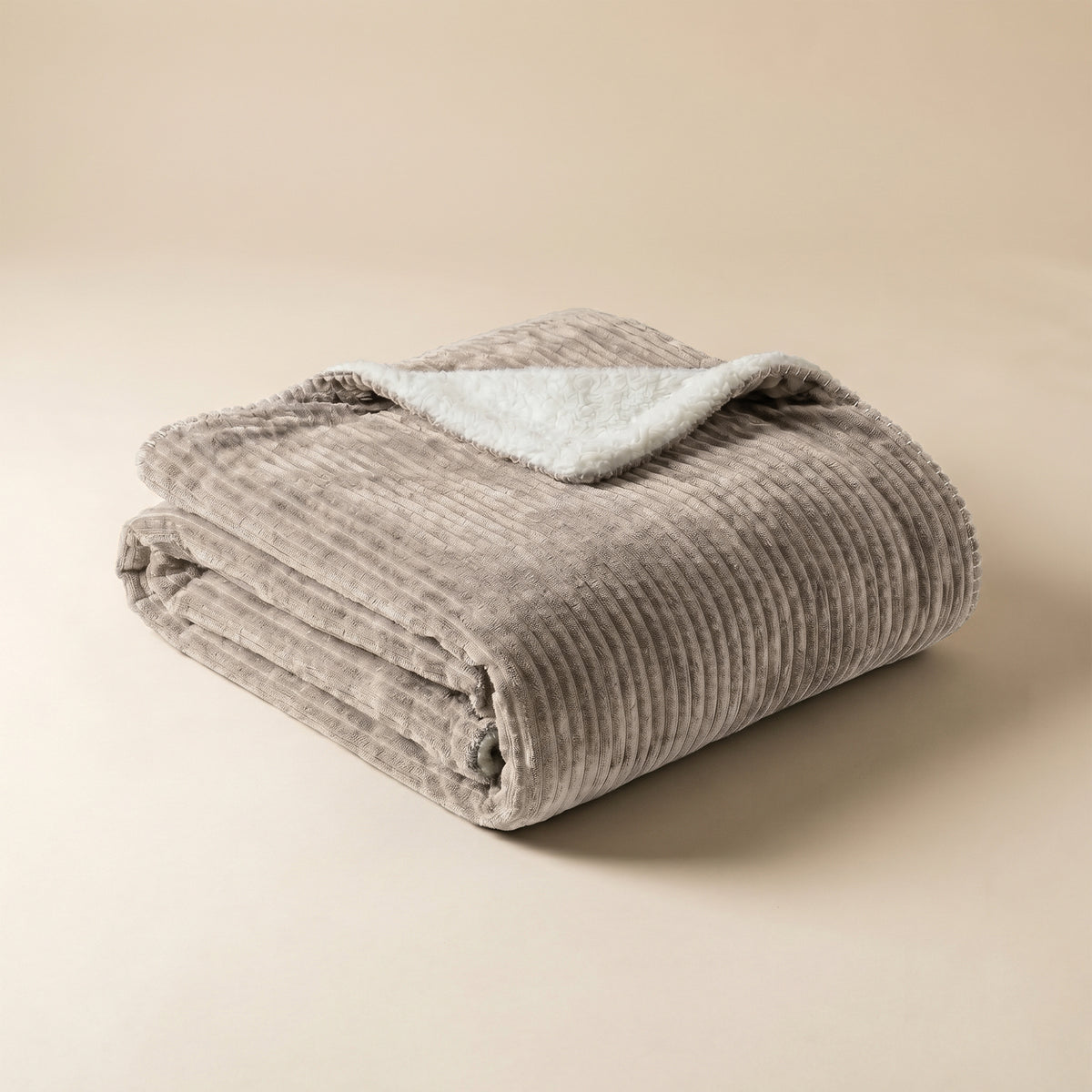 XL Plaid Corduroy Rib Taupe
