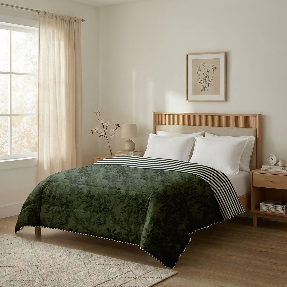 Eazzzy Print Dekbed Green Woods