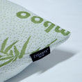 Load image into Gallery viewer, Bamboo Kussen Bamborella - Groen/Wit
