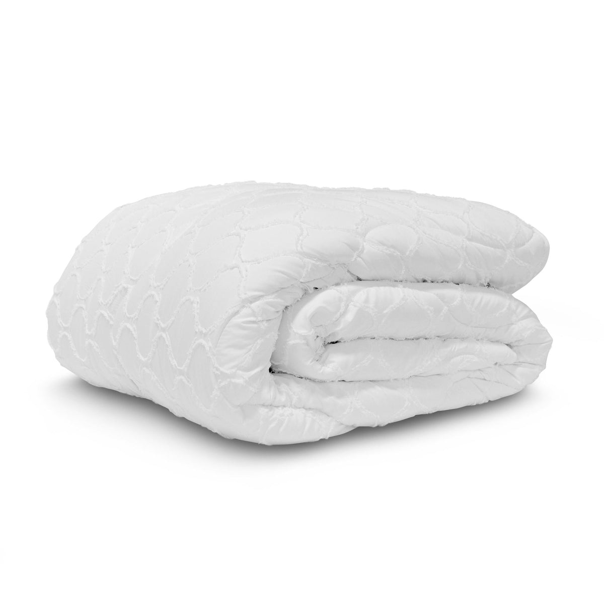 Getuft dekbed Curve wit