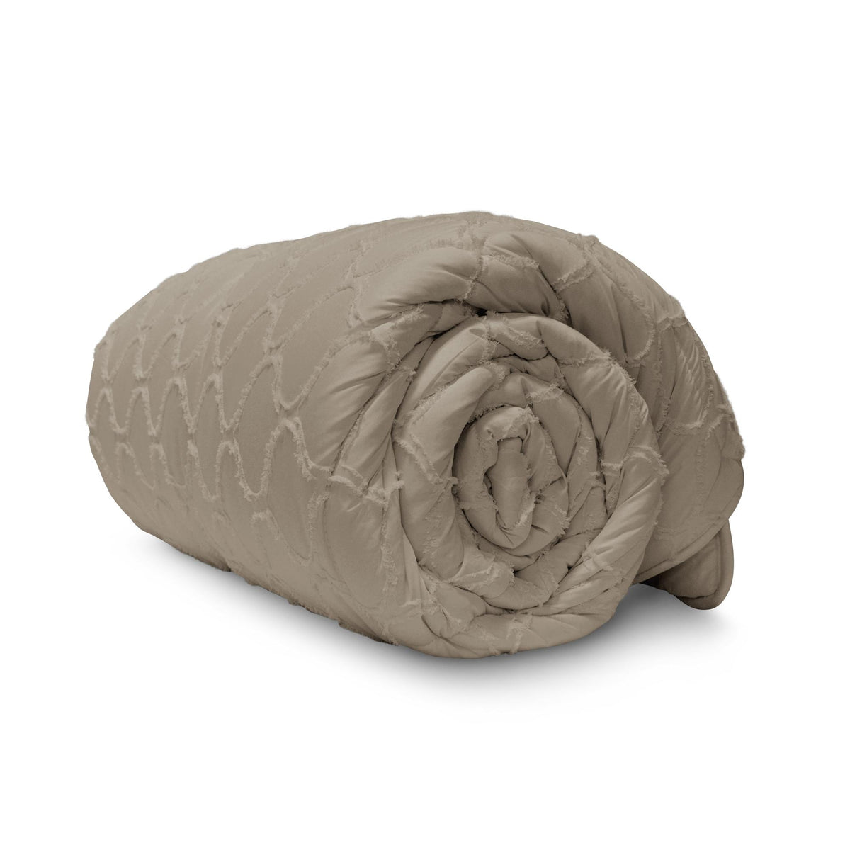 Getuft dekbed Curve taupe