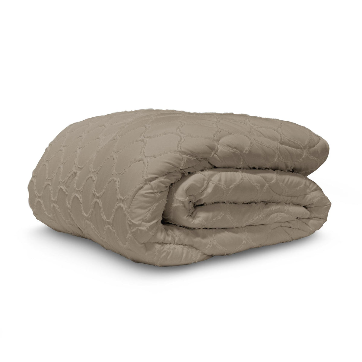 Getuft dekbed Curve taupe