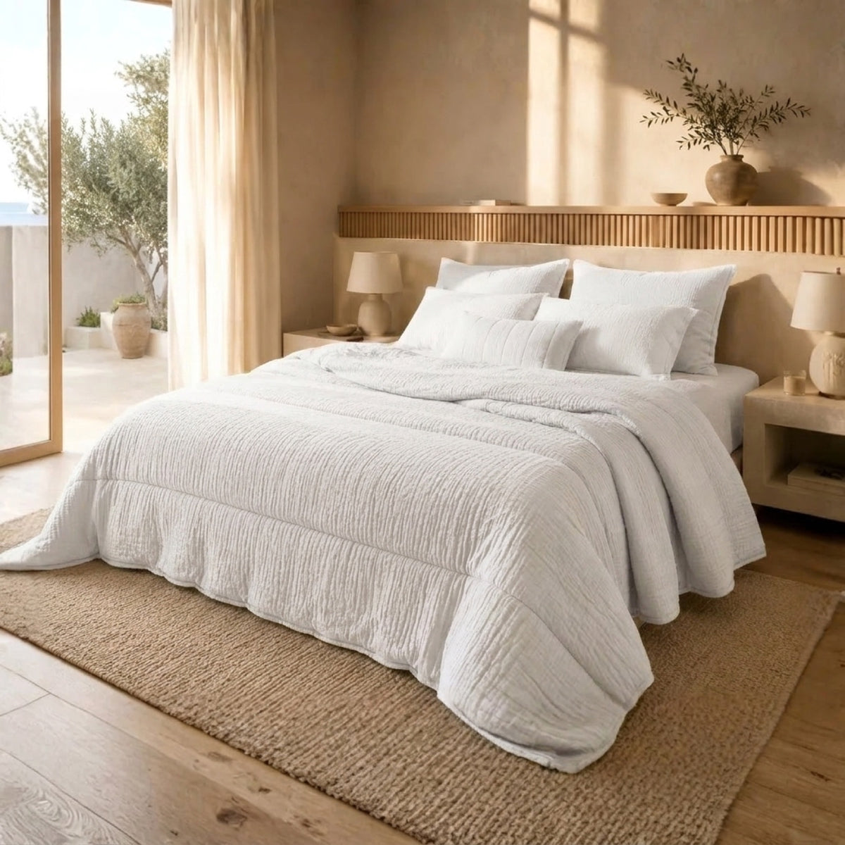 Eazzzy Dekbed Mousseline White