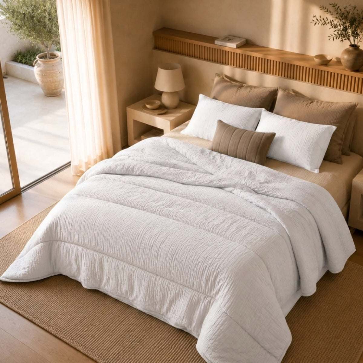 Eazzzy Dekbed Mousseline White