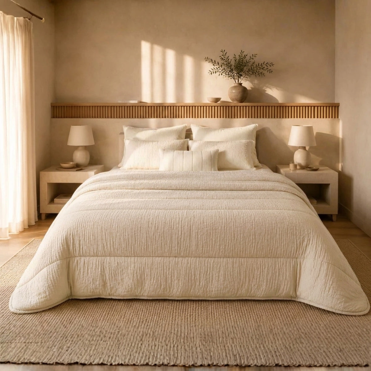 Eazzzy Dekbed Mousseline Off white