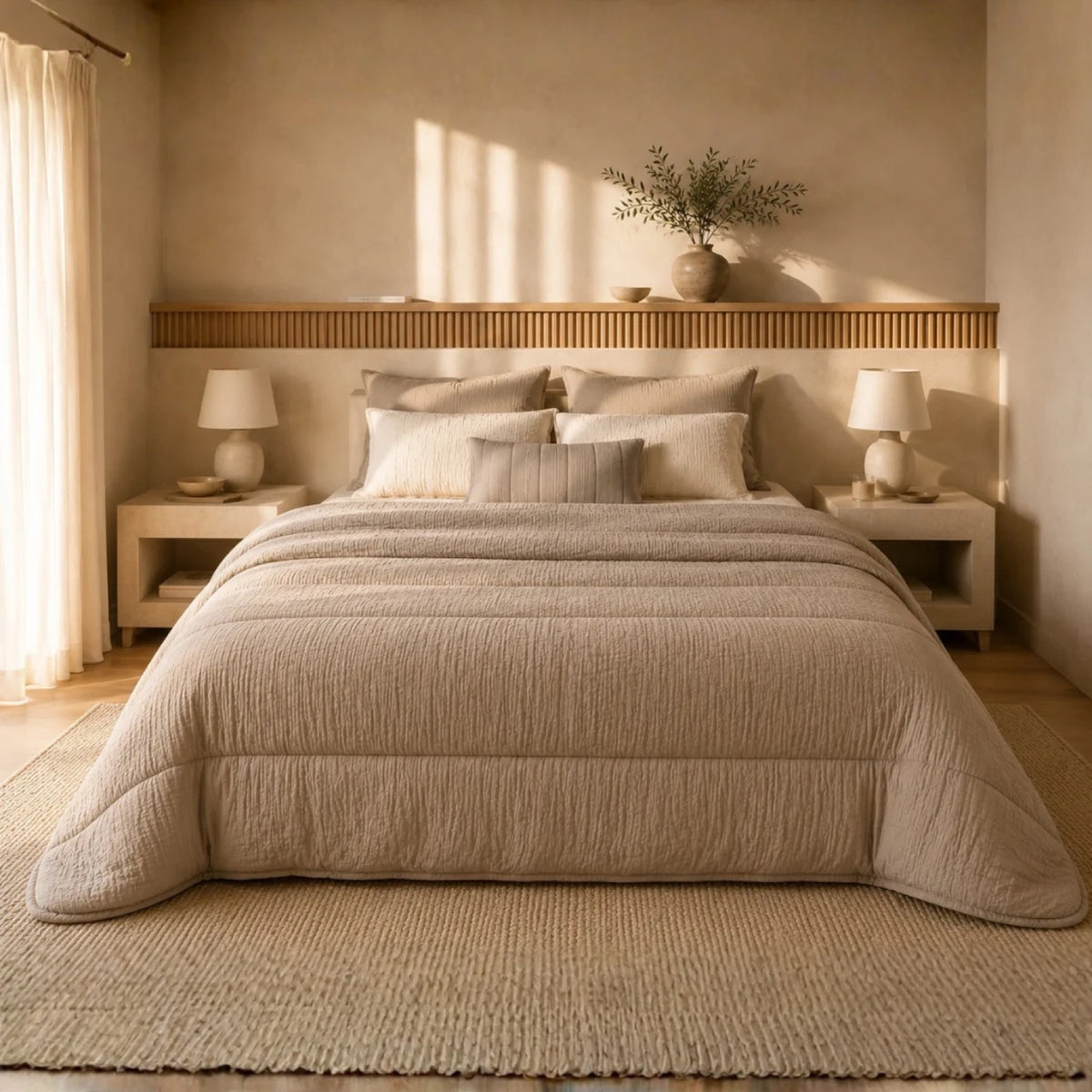 Eazzzy Dekbed Mousseline Taupe