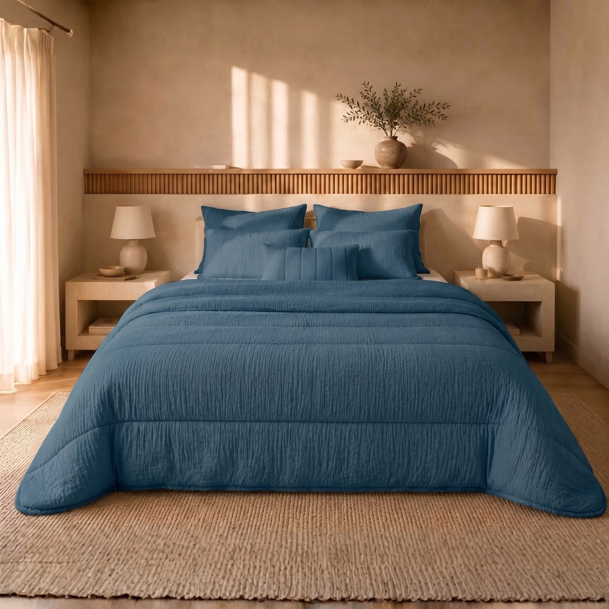 Eazzzy Dekbed Mousseline Blue