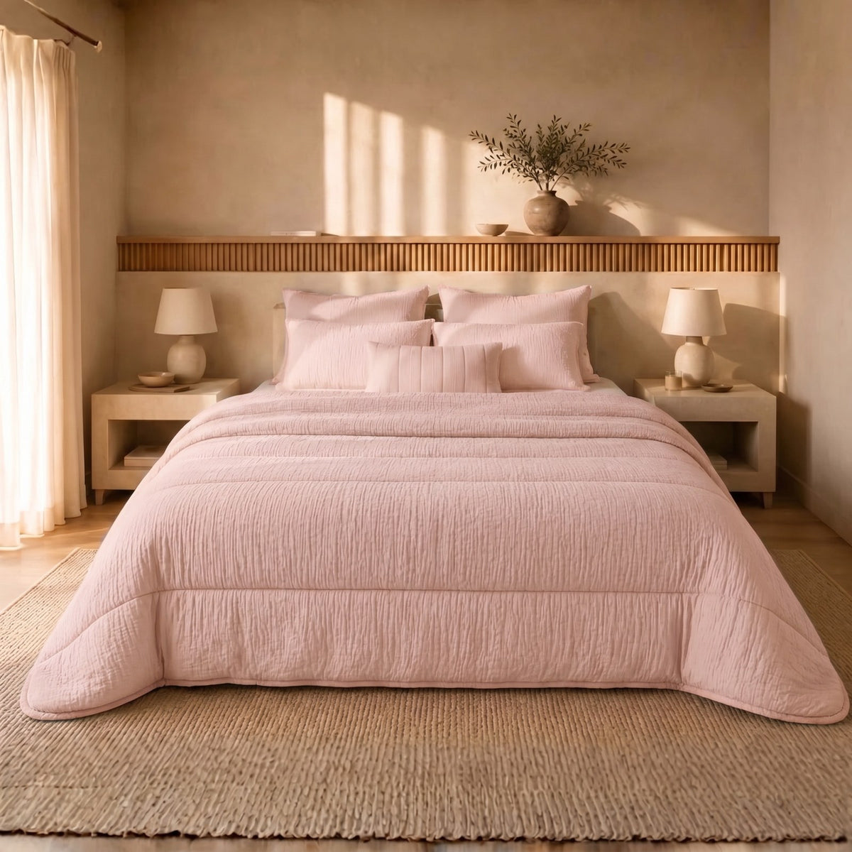 Eazzzy Dekbed Mousseline Pink