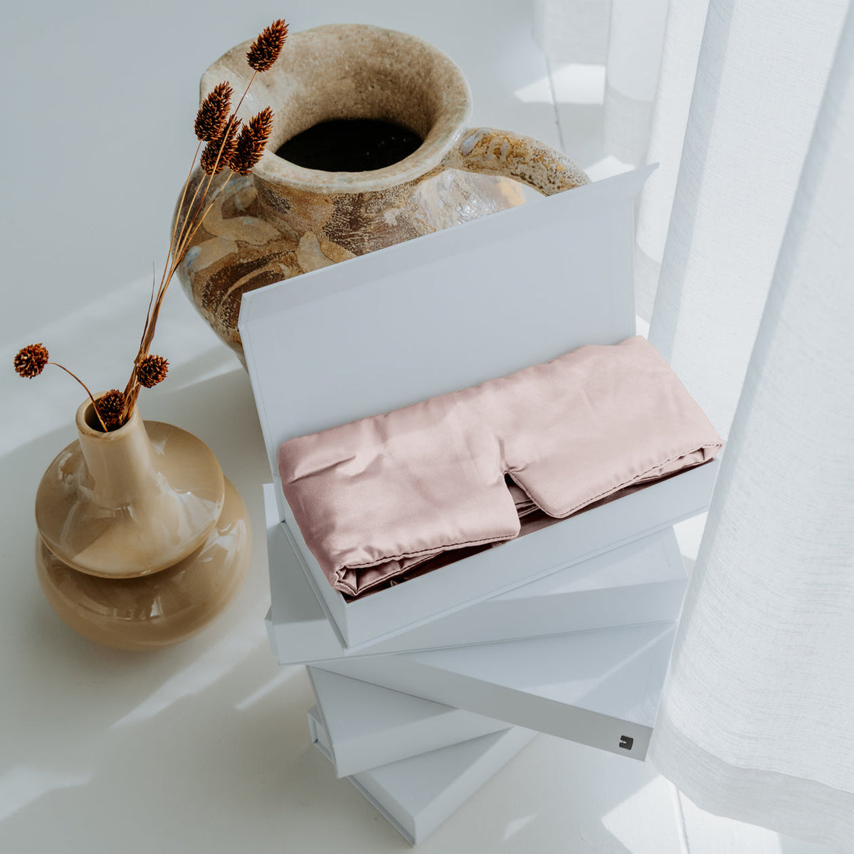 Silky slaapmasker roze
