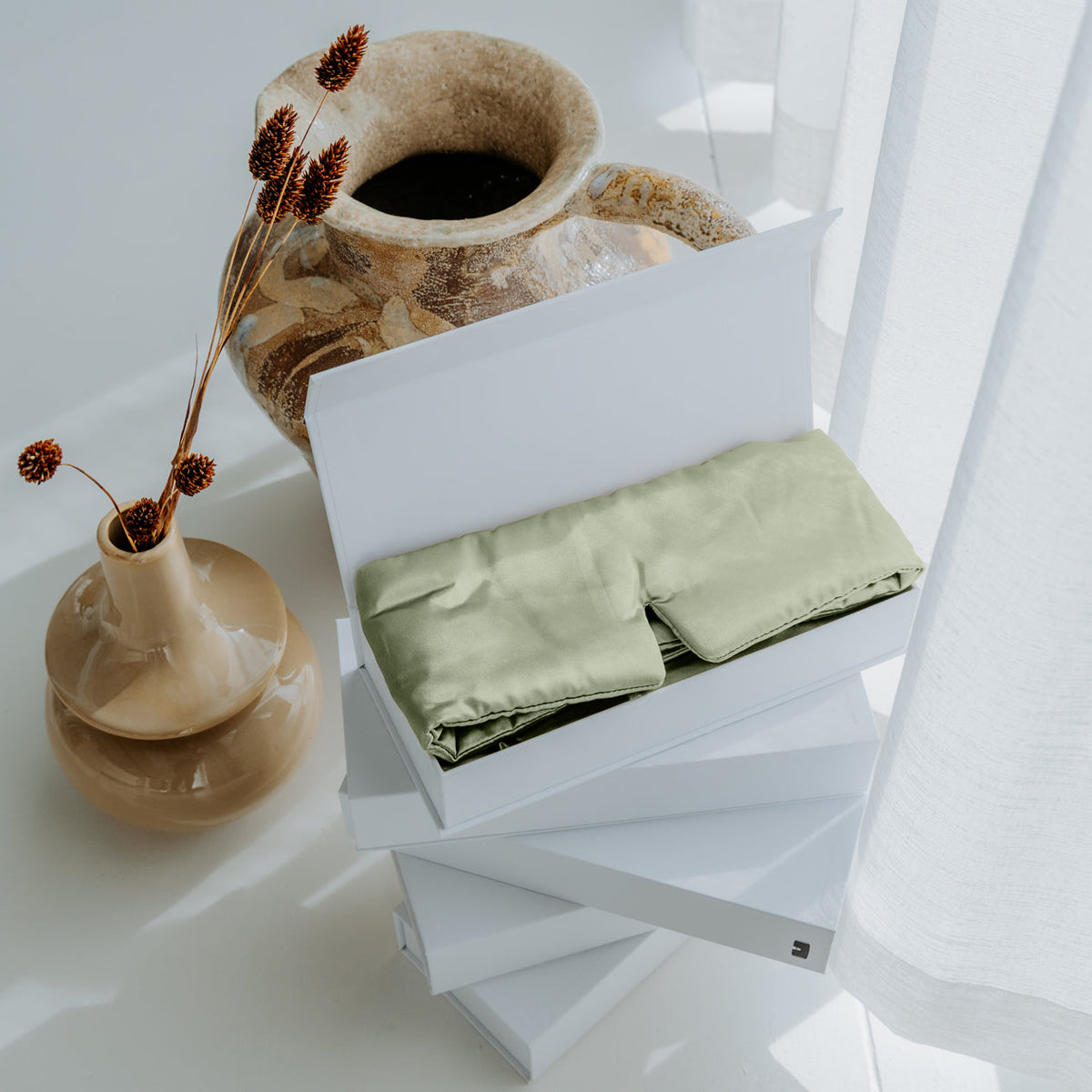 Silky slaapmasker groen