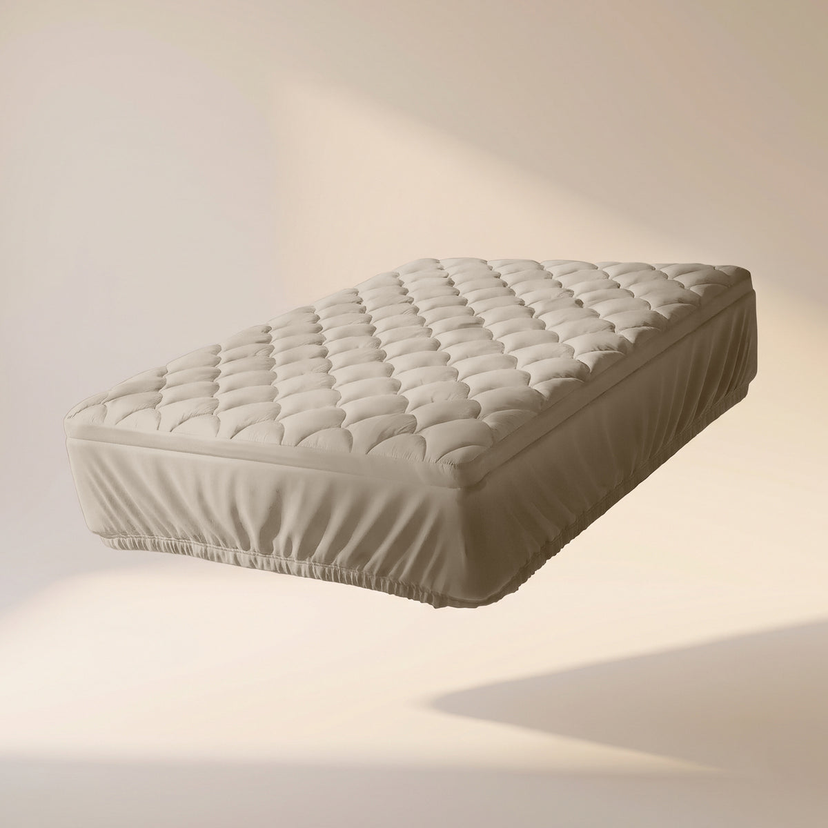 Cloud Stitch Fitted Topper Taupe