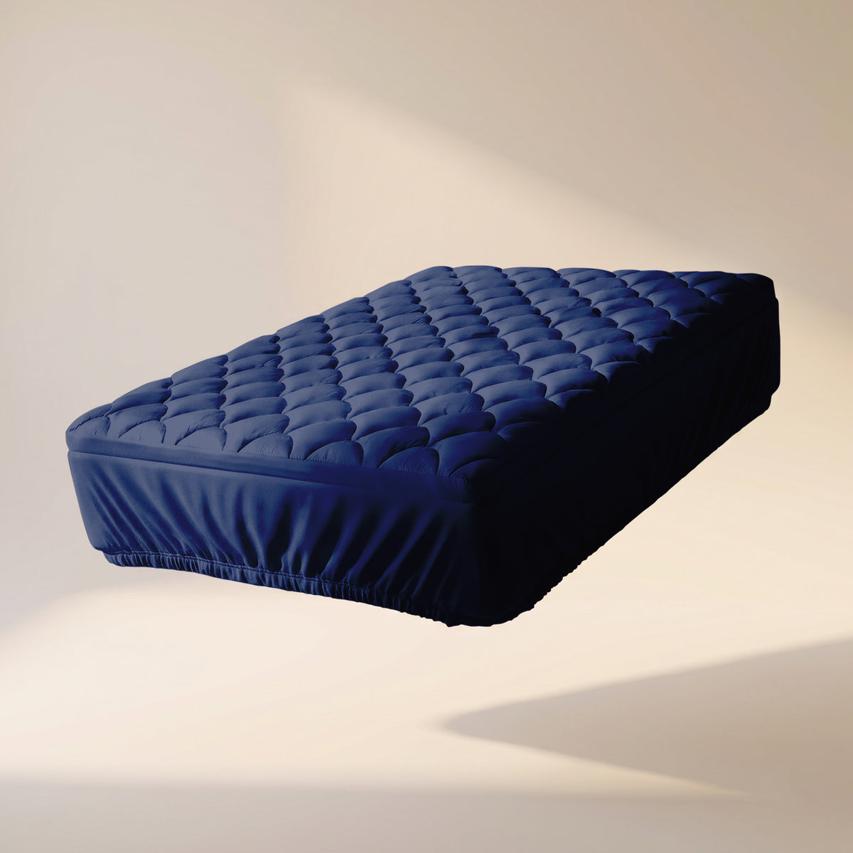 Cloud Stitch Fitted Topper Navy