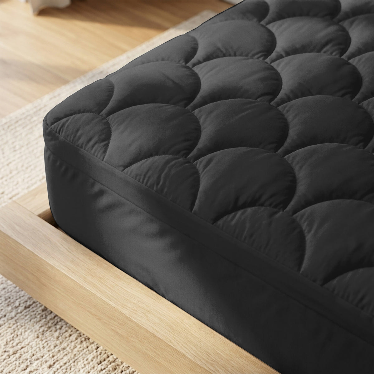Cloud Stitch Fitted Topper Anthracite
