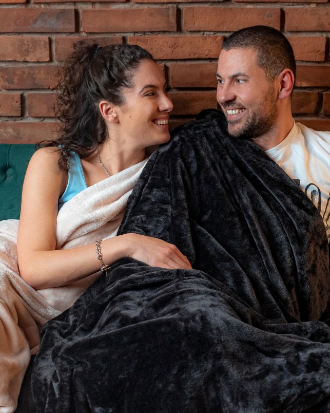 Coral Fleece Decke Van der Valk - Schwarz