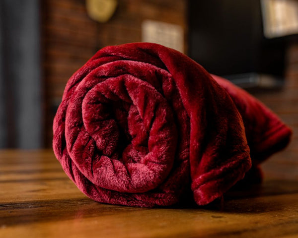 Korallfleece-Decke Van der Valk - Bordeaux