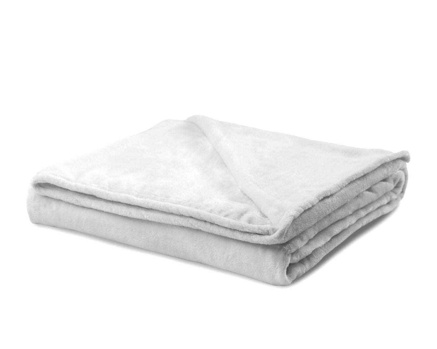 Korall-Fleece-Decke van der Valk - Weiß
