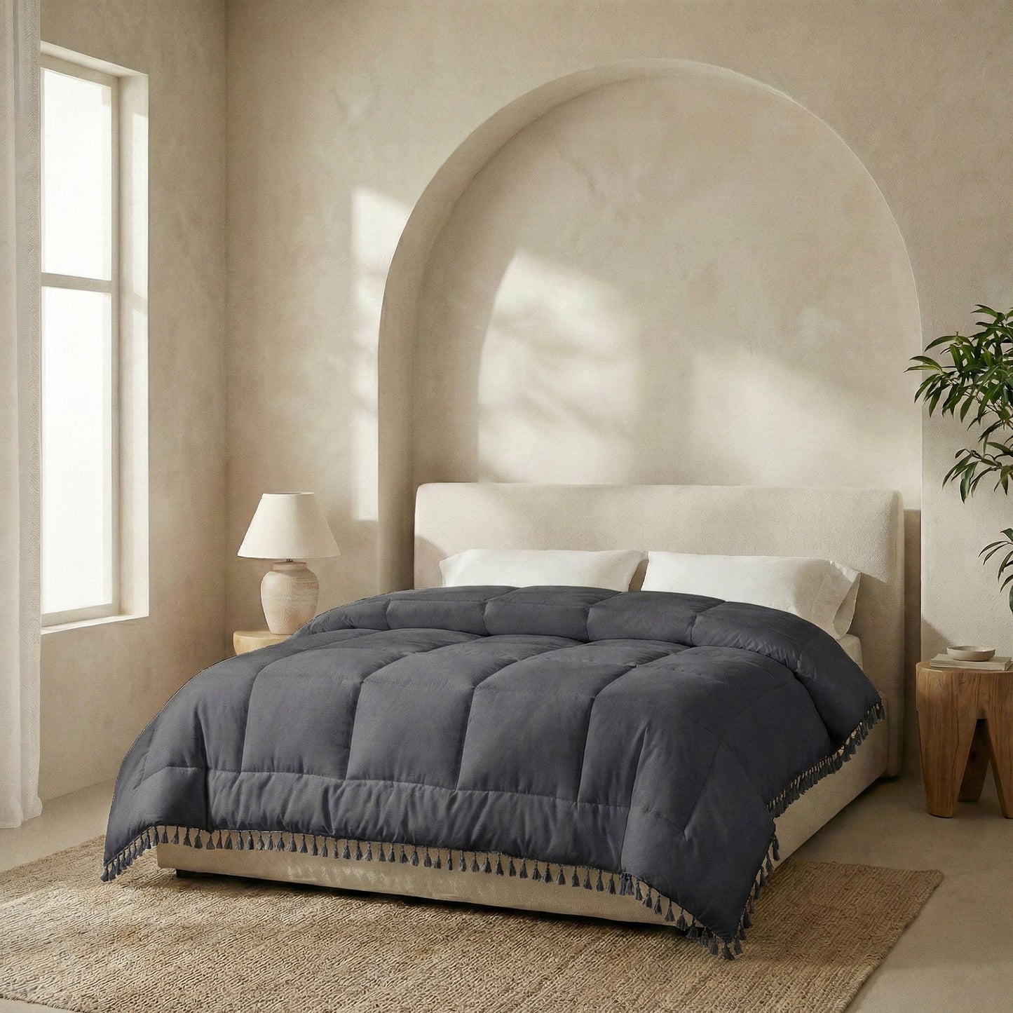 Ibiza Lace Trim Quilts & Pillow Covers