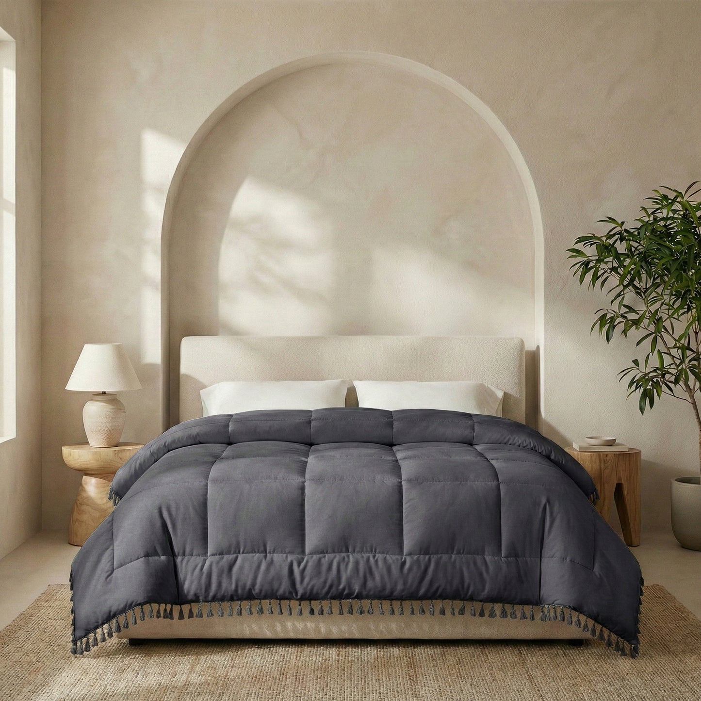 Ibiza Lace Trim Quilts & Pillow Covers