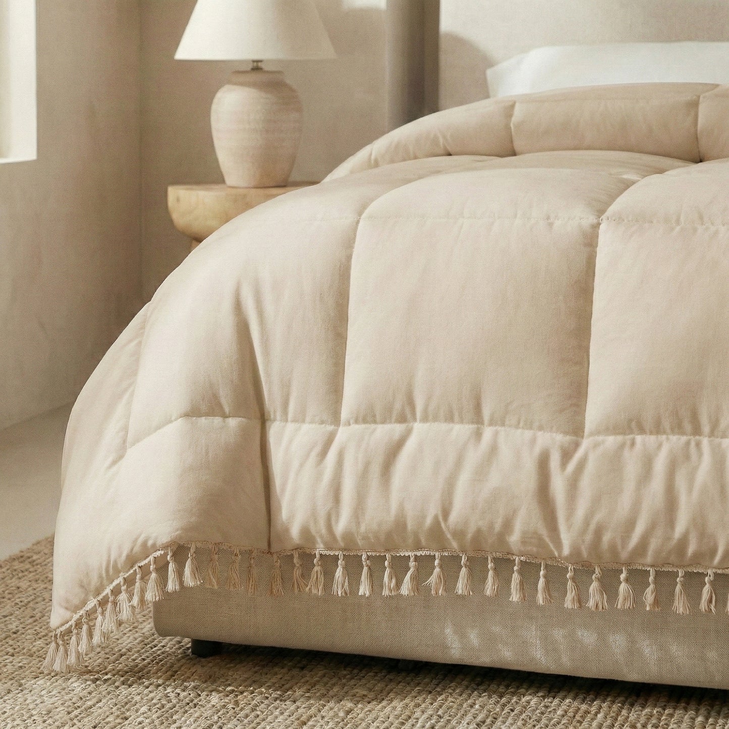 Ibiza Lace Trim Quilts & Pillow Covers