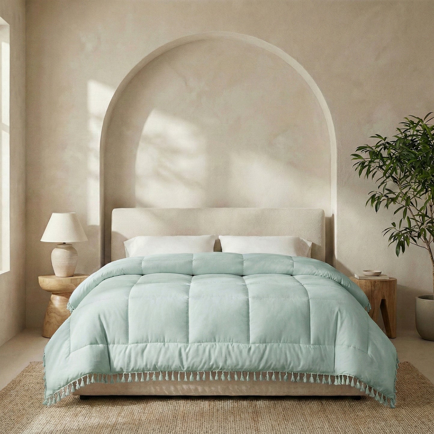Ibiza Lace Trim Quilts & Pillow Covers