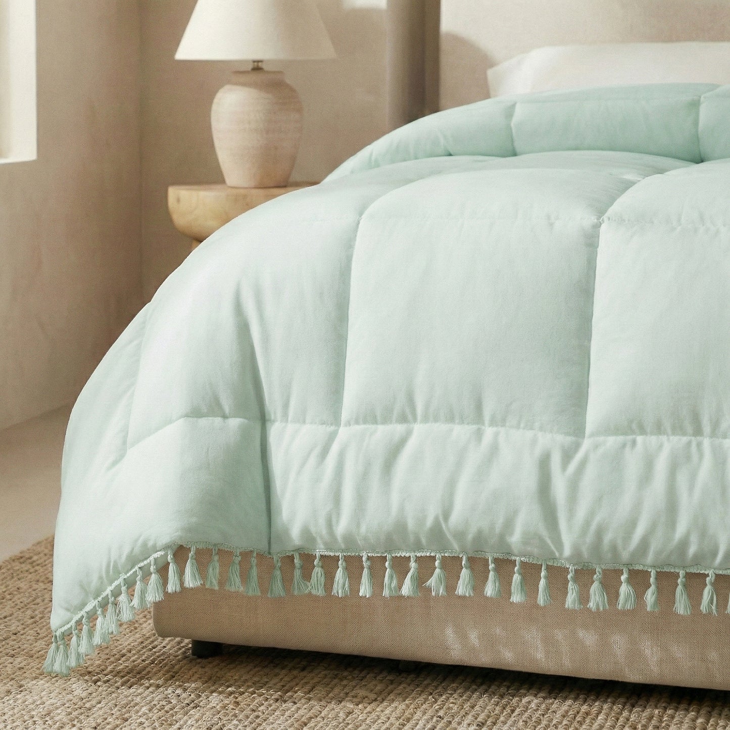 Ibiza Lace Trim Quilts & Pillow Covers