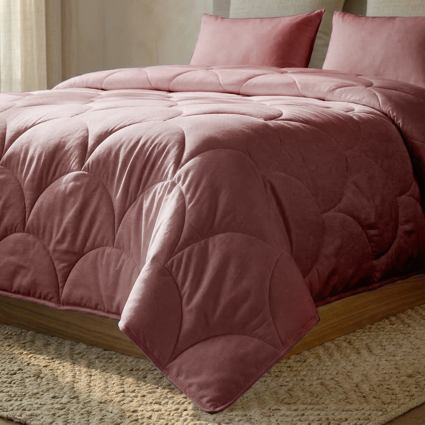 Cotton Percale Quilt with Pillow covers
