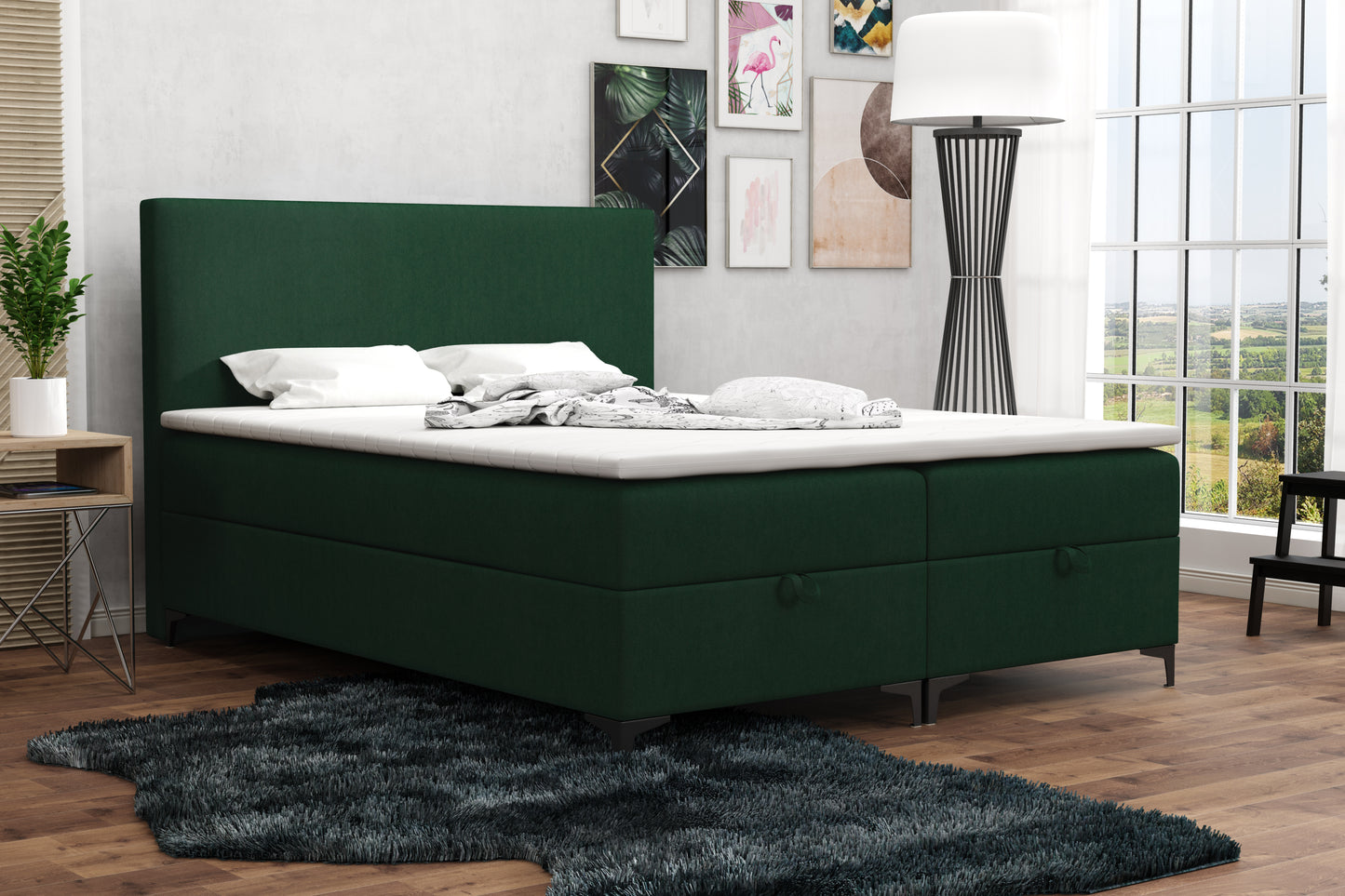 Boxspring Samt Longo