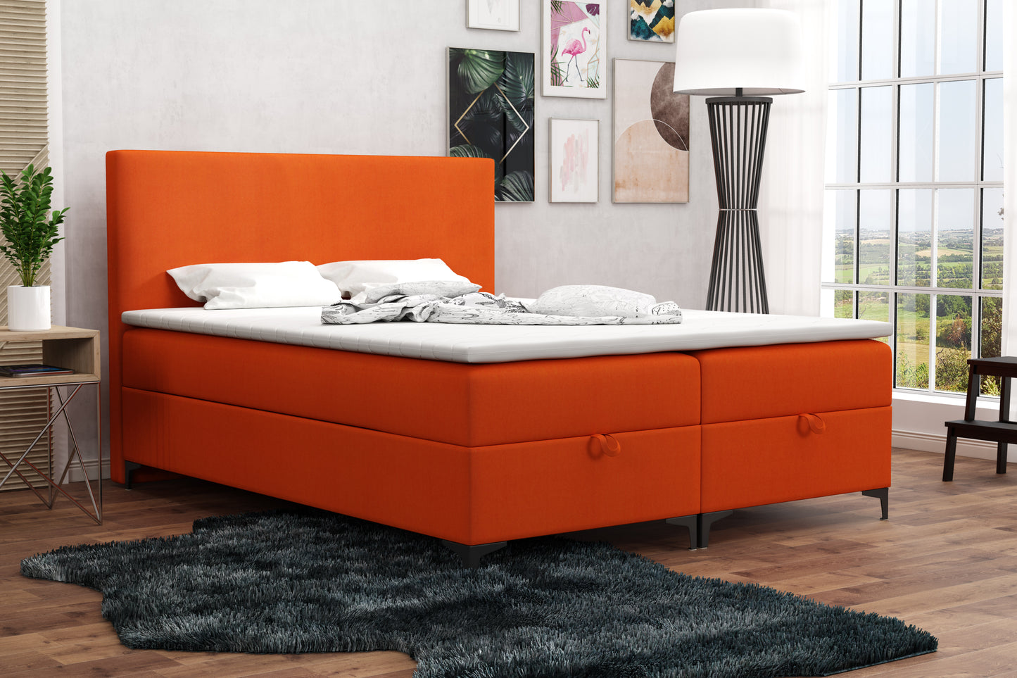 Boxspring Samt Longo