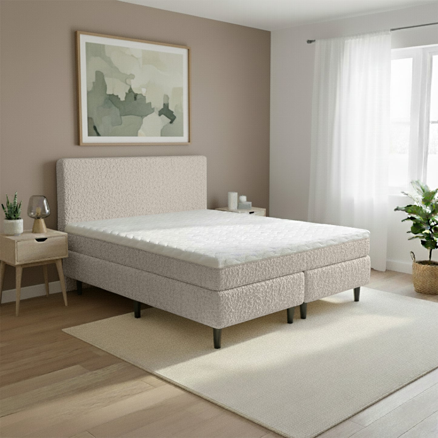 Boxspring-Set Pieter - Bouclé