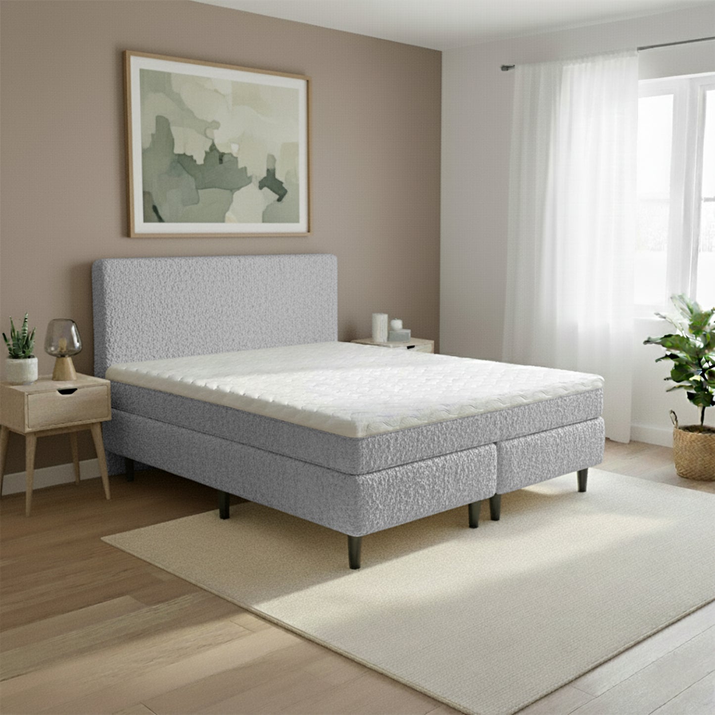 Boxspring-Set Pieter - Bouclé