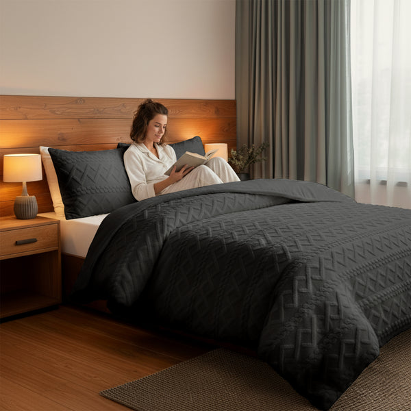 Quilt Cover set - Teddy Jacquard