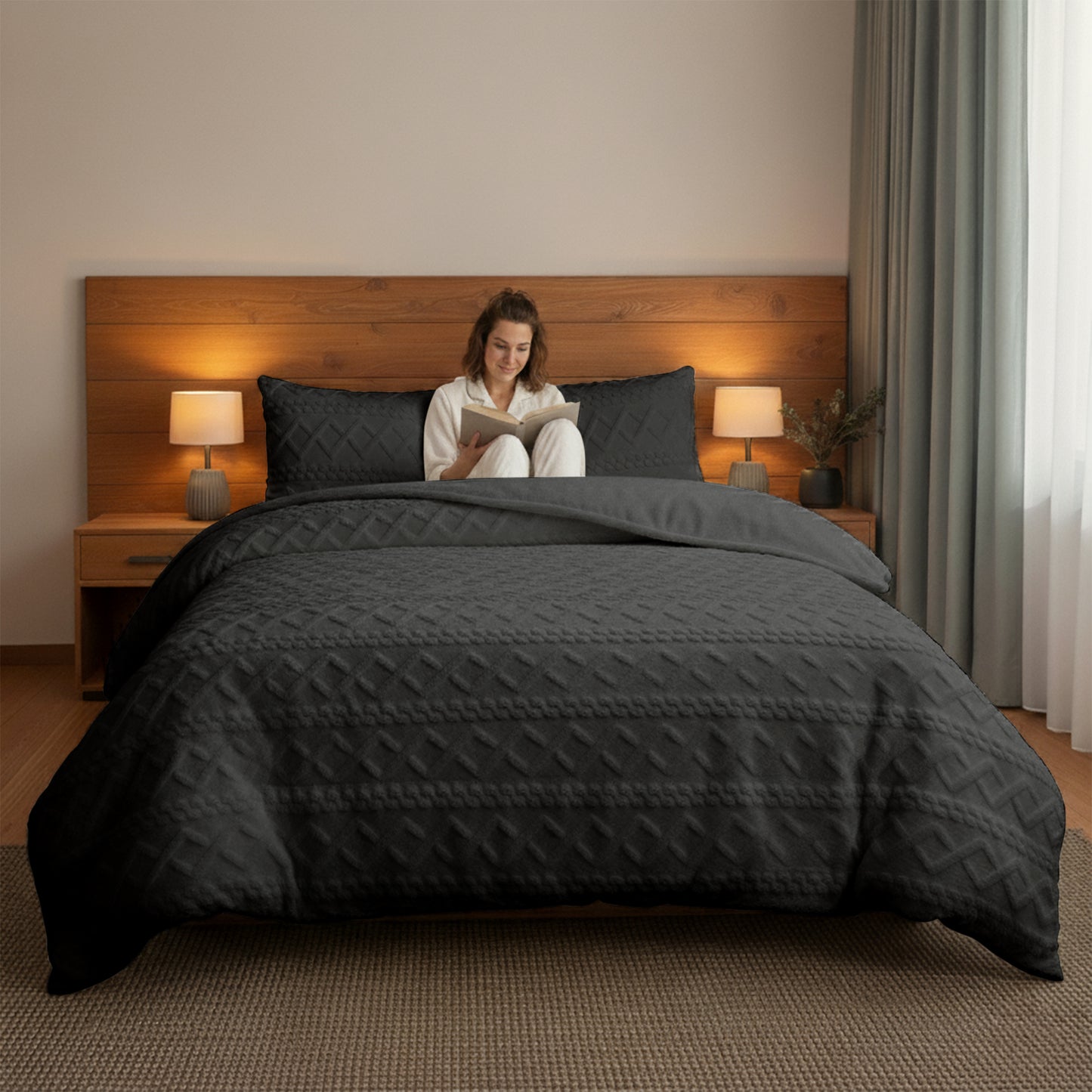 Quilt Cover set - Teddy Jacquard