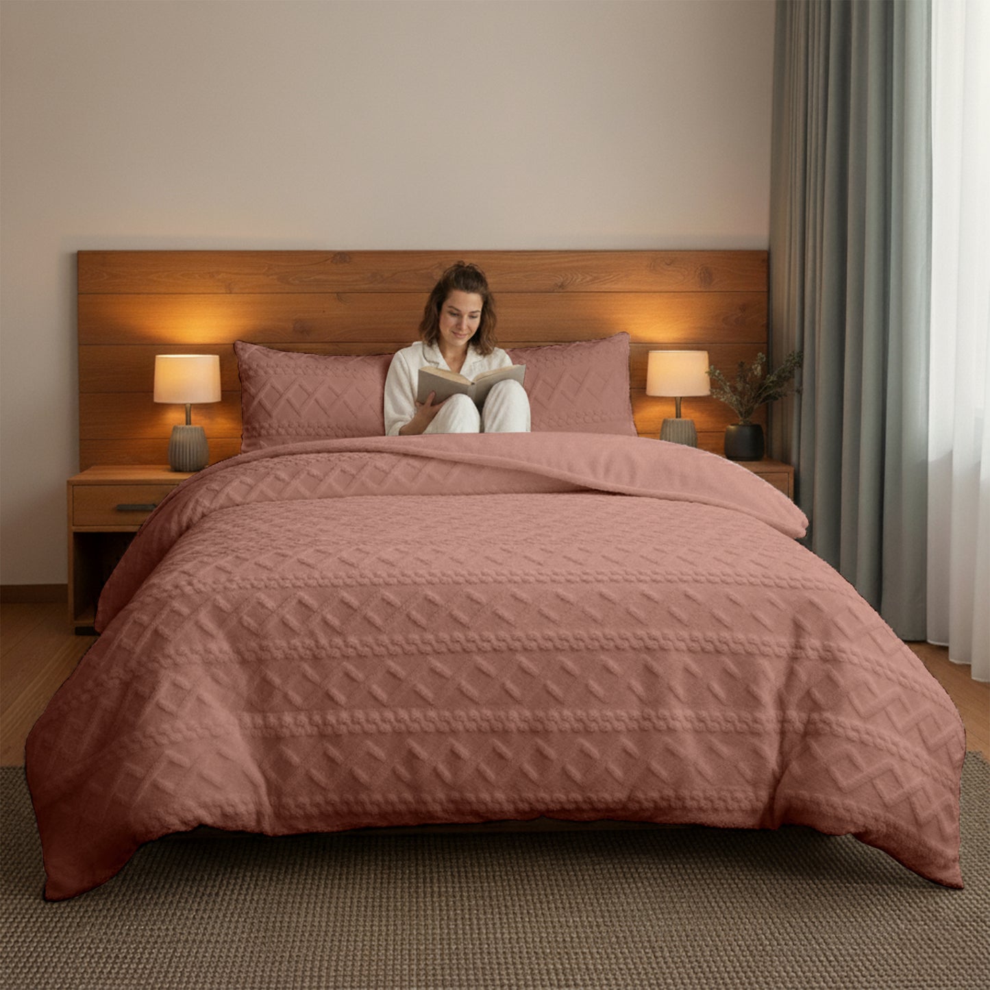 Quilt Cover set - Teddy Jacquard